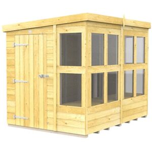 8 x 6 Feet Pent Potting Shed - Wood - L178 x W243 x H201 cm 8 x 6 Feet Pent Potting Shed - Wood - L178 x W243 x H201 cm