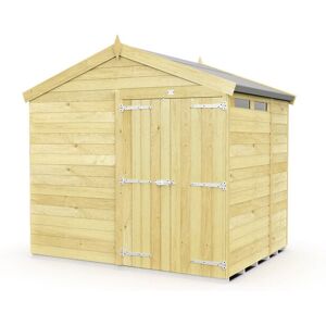 8 x 7 Feet Apex Security Shed - Double Door - Wood - L214 x W231 x H217 cm 8 x 7 Feet Apex Security Shed - Double Door - Wood - L214 x W231 x H217 cm