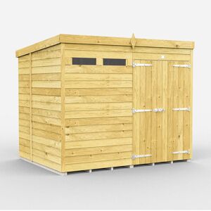 8 x 7 Feet Pent Security Shed - Double Door - Wood - L214 x W243 x H201 cm 8 x 7 Feet Pent Security Shed - Double Door - Wood - L214 x W243 x H201 cm