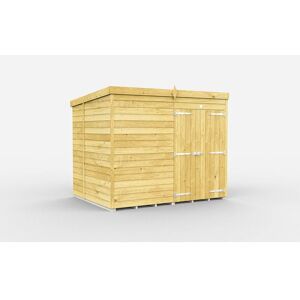8 x 7 Feet Pent Shed - Double Door Without Windows - Wood - L214 x W243 x H201 cm 8 x 7 Feet Pent Shed - Double Door Without Windows - Wood - L214 x W243 x H201 cm