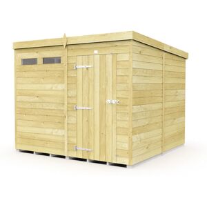 8 x 8 Feet Pent Security Shed - Single Door - Wood - L231 x W243 x H201 cm 8 x 8 Feet Pent Security Shed - Single Door - Wood - L231 x W243 x H201 cm