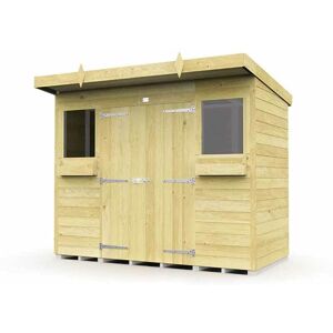 8 x 4 Feet Pent Summer Shed - Wood - L118 x W243 x H201 cm 8 x 4 Feet Pent Summer Shed - Wood - L118 x W243 x H201 cm