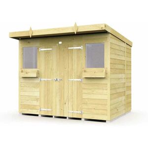 8 x 6 Feet Pent Summer Shed - Wood - L178 x W243 x H201 cm 8 x 6 Feet Pent Summer Shed - Wood - L178 x W243 x H201 cm