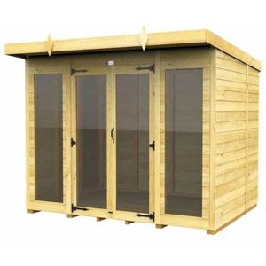 8ft x 7ft Pent Summer House (Full Height Window) - Wood - L214 x W243 x H201 cm 8ft x 7ft Pent Summer House (Full Height Window) - Wood - L214 x W243 x H201 cm
