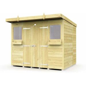8 x 8 Feet Pent Summer Shed - Wood - L231 x W243 x H201 cm 8 x 8 Feet Pent Summer Shed - Wood - L231 x W243 x H201 cm