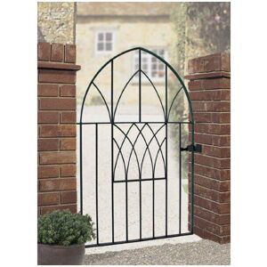 CANNOCK GATES Abbey Modern Low Arch Bow Top Single Gate - Solid Steel - Fits Gap of 991 mm x 1378 mm High - Electro Galv./Black Powder Coated CANNOCK GATES Abbey Modern Low Arch Bow Top Single Gate - Solid Steel - Fits Gap of 991 mm x 1378 mm High - Electro Galv./Black Powder Coated