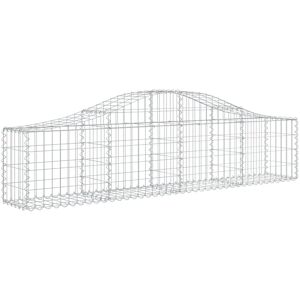 vidaXL Garden Gabion Baskets 4 pcs Silver vidaXL Garden Gabion Baskets 4 pcs Silver