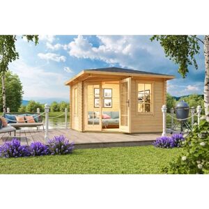 Lasita Maja - Aruba 1-Log Cabin, Wooden Garden Room, Timber Summerhouse, Home Office - L357.4 x W357.4 x H265.6 cm Lasita Maja - Aruba 1-Log Cabin, Wooden Garden Room, Timber Summerhouse, Home Office - L357.4 x W357.4 x H265.6 cm