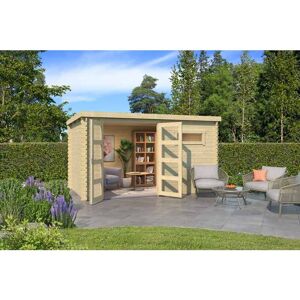 Lasita Maja - Augusta-Log Cabin, Wooden Garden Room, Timber Summerhouse, Home Office - L400 x W254.9 x H216.6 cm Lasita Maja - Augusta-Log Cabin, Wooden Garden Room, Timber Summerhouse, Home Office - L400 x W254.9 x H216.6 cm