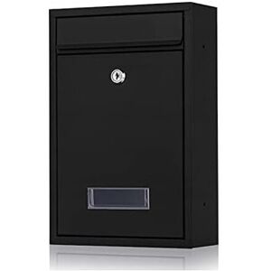 Héloise - Bali Galvanized Steel Nameplate Mailbox with One Key (Black) Héloise - Bali Galvanized Steel Nameplate Mailbox with One Key (Black)