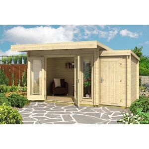 Lasita Maja - Bike Extension 2000-Log Cabin, Wooden Garden Room, Timber Summerhouse, Home Office - L130 x W220 x H210.9 cm Lasita Maja - Bike Extension 2000-Log Cabin, Wooden Garden Room, Timber Summerhouse, Home Office - L130 x W220 x H210.9 cm