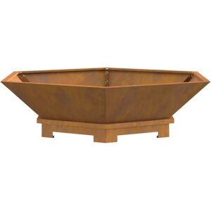 Fire Pit Brown 100 x 100 x 28 cm Weathering steel Vidaxl Fire Pit Brown 100 x 100 x 28 cm Weathering steel Vidaxl