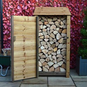 Rutland County Garden Furniture Ltd - Burley 6ft Log Store with Doors - L80 x W89.5 x H181 cm - Rustic Brown Rutland County Garden Furniture Ltd - Burley 6ft Log Store with Doors - L80 x W89.5 x H181 cm - Rustic Brown