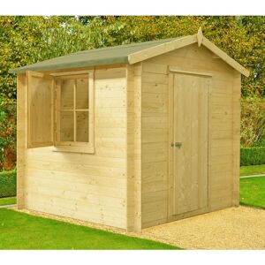 SHIRE Camelot Log Cabin Home Office Garden Room Approx 7 x 7 Feet SHIRE Camelot Log Cabin Home Office Garden Room Approx 7 x 7 Feet