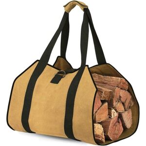 Aougo - Canvas Wood Bag for Fireplace Firewood Storage Bag Large Capacity Outdoor Wood Carrier Waxed Wood Log Carrier with Handles Heavy Duty Wood Aougo - Canvas Wood Bag for Fireplace Firewood Storage Bag Large Capacity Outdoor Wood Carrier Waxed Wood Log Carrier with Handles Heavy Duty Wood