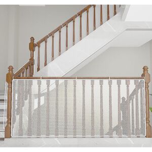 Linghhang - Child Safety Net, White 300Lx90H cm, Protection of balconies and stairs for babies, Adjustable and sturdy stair fence for cats and toys Linghhang - Child Safety Net, White 300Lx90H cm, Protection of balconies and stairs for babies, Adjustable and sturdy stair fence for cats and toys