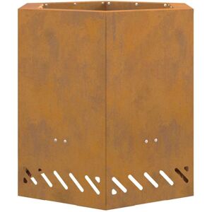 Fire Pit Brown 48 x 48 x 51 cm Weathering steel Vidaxl Fire Pit Brown 48 x 48 x 51 cm Weathering steel Vidaxl