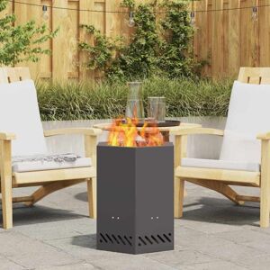 Fire Pit Black 38 x 38 x 51 cm Cold-rolled steel Vidaxl Fire Pit Black 38 x 38 x 51 cm Cold-rolled steel Vidaxl