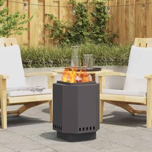 Fire Pit Black 38 x 38 x 51 cm Cold-rolled steel Vidaxl Fire Pit Black 38 x 38 x 51 cm Cold-rolled steel Vidaxl