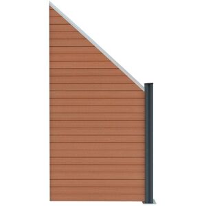 MONSTER SHOP Composite Angled Fence Panel - Brown MONSTER SHOP Composite Angled Fence Panel - Brown