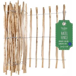 CREATIVE HOME Hazel Wood Fence 120 cm x 5 m – Slat Spacing 3–5 cm CREATIVE HOME Hazel Wood Fence 120 cm x 5 m – Slat Spacing 3–5 cm