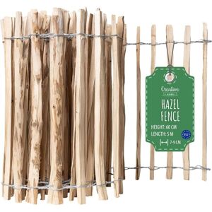 CREATIVE HOME Hazel Wood Fence 60 cm x 5 m – Slat Spacing 7–9 cm CREATIVE HOME Hazel Wood Fence 60 cm x 5 m – Slat Spacing 7–9 cm