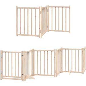 Dog Gate with Door Foldable 15 Panels 750 cm Poplar Wood vidaXL Dog Gate with Door Foldable 15 Panels 750 cm Poplar Wood vidaXL
