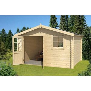 Lasita Maja - Ebro B-Log Cabin, Wooden Garden Room, Timber Summerhouse, Home Office - L384.6 x W330 x H245.1 cm Lasita Maja - Ebro B-Log Cabin, Wooden Garden Room, Timber Summerhouse, Home Office - L384.6 x W330 x H245.1 cm
