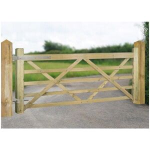 Cannock Gates - Evington Farm/Field Style 5 Bar Gate - Pressure Treated Scandinavian Redwood - W900 x H1200 mm Cannock Gates - Evington Farm/Field Style 5 Bar Gate - Pressure Treated Scandinavian Redwood - W900 x H1200 mm