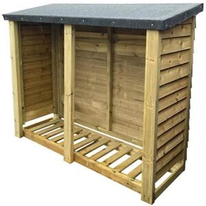 CHURNET VALLEY Felted Heavy Duty Log Store - Timber - L67 x W150 x H120 cm - Minimal Assembly Required CHURNET VALLEY Felted Heavy Duty Log Store - Timber - L67 x W150 x H120 cm - Minimal Assembly Required