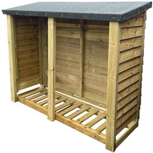 Churnet Valley - Felted Heavy Duty Log Store - Timber - L67 x W150 x H180 cm - Minimal Assembly Required Churnet Valley - Felted Heavy Duty Log Store - Timber - L67 x W150 x H180 cm - Minimal Assembly Required