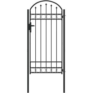 Fence Gate Grey 100 x 250 cm Powder-coated steel Vidaxl Fence Gate Grey 100 x 250 cm Powder-coated steel Vidaxl