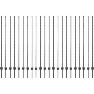 Grey Fence Posts 44 pcs Grey Metal Vidaxl Grey Fence Posts 44 pcs Grey Metal Vidaxl