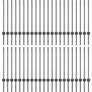 Vidaxl - Grey Fence Posts 44 pcs Grey Steel Vidaxl - Grey Fence Posts 44 pcs Grey Steel