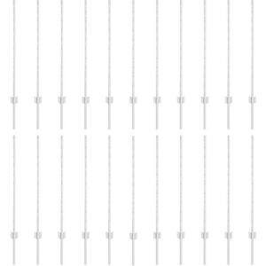 Vidaxl - Fence Posts 44 pcs Silver Galvanized steel Vidaxl - Fence Posts 44 pcs Silver Galvanized steel