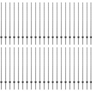 Fence Posts Height Adjustable Manual 88 pcs Grey 180 cm Steel vidaXL Fence Posts Height Adjustable Manual 88 pcs Grey 180 cm Steel vidaXL