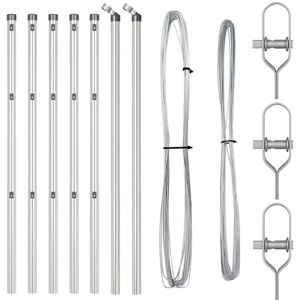 Vidaxl - Fence Posts Manual 7 pcs Silver Ø32mm 80 cm Galvanised steel Vidaxl - Fence Posts Manual 7 pcs Silver Ø32mm 80 cm Galvanised steel
