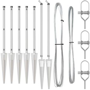 Vidaxl - Fence Posts Manual 7 pcs Silver Ø32mm 100 cm Galvanised steel Vidaxl - Fence Posts Manual 7 pcs Silver Ø32mm 100 cm Galvanised steel