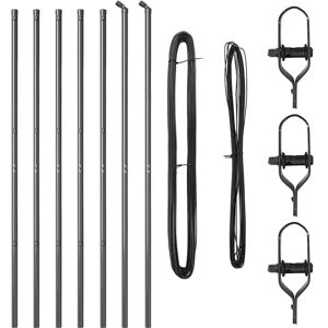 Vidaxl - Fence Posts Manual 7 pcs Grey Ø32mm 170 cm Galvanised steel Vidaxl - Fence Posts Manual 7 pcs Grey Ø32mm 170 cm Galvanised steel