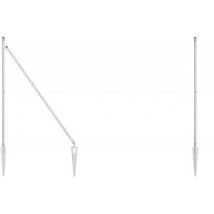 Fence Posts Manual 13 pcs Silver Ø32mm 180 cm Galvanised steel Vidaxl Fence Posts Manual 13 pcs Silver Ø32mm 180 cm Galvanised steel Vidaxl