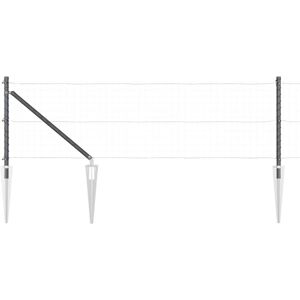 Fence Posts Manual 13 pcs Grey Ø32mm 120 cm Galvanised steel vidaXL Fence Posts Manual 13 pcs Grey Ø32mm 120 cm Galvanised steel vidaXL