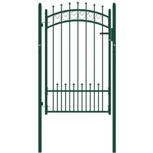 BONNEVIE Fence,Garden Barrier Gate with Spikes Steel 100x150 cm Green VSVS604237 BONNEVIE Fence,Garden Barrier Gate with Spikes Steel 100x150 cm Green VSVS604237