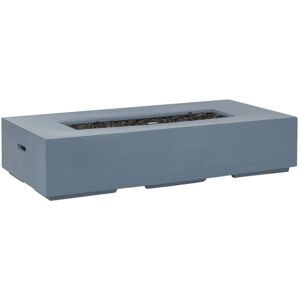 Beliani - Fire Pit Propane Gas Patio Heater Bowl MgO Steel Grey Pavo Beliani - Fire Pit Propane Gas Patio Heater Bowl MgO Steel Grey Pavo