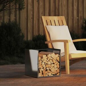 Firewood Rack 40x40x40 cm Stainless Steel Vidaxl Firewood Rack 40x40x40 cm Stainless Steel Vidaxl