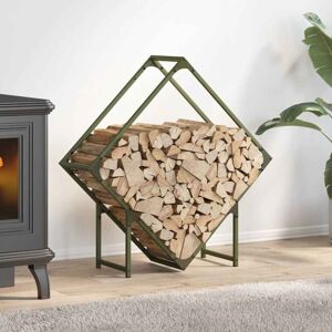 Firewood Rack Olive Green 80x25x80 cm Cold-rolled steel Vidaxl Firewood Rack Olive Green 80x25x80 cm Cold-rolled steel Vidaxl