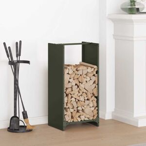 Firewood Rack Olive Green 40x30x80 cm Cold-rolled steel Vidaxl Firewood Rack Olive Green 40x30x80 cm Cold-rolled steel Vidaxl