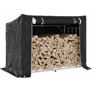 Firewood Rack with Rain Cover 151x80.5x110.5 cm Galvanised Steel vidaXL Firewood Rack with Rain Cover 151x80.5x110.5 cm Galvanised Steel vidaXL