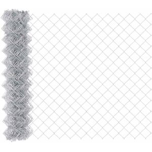 Chain Link Fence Silver 10 x 1.2 m Galvanised steel Vidaxl Chain Link Fence Silver 10 x 1.2 m Galvanised steel Vidaxl