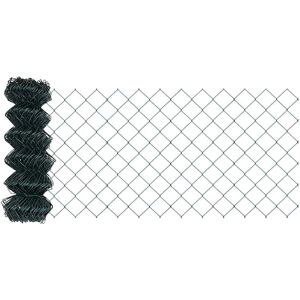 Chain Link Fence Green 10 x 0.8 m Steel Vidaxl Chain Link Fence Green 10 x 0.8 m Steel Vidaxl