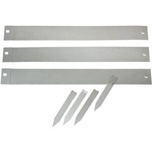 vidaXL Garden Edging Set 3 pcs Grey 91.4x10.2cm vidaXL Garden Edging Set 3 pcs Grey 91.4x10.2cm
